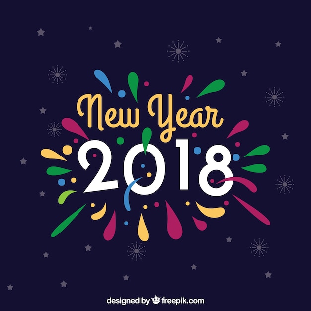 Colorful new year background