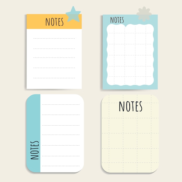 Colorful notepad set