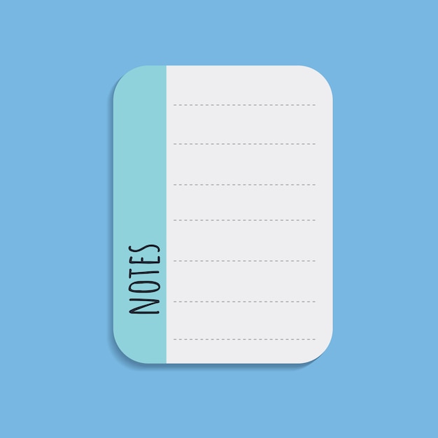 Free vector colorful notepad