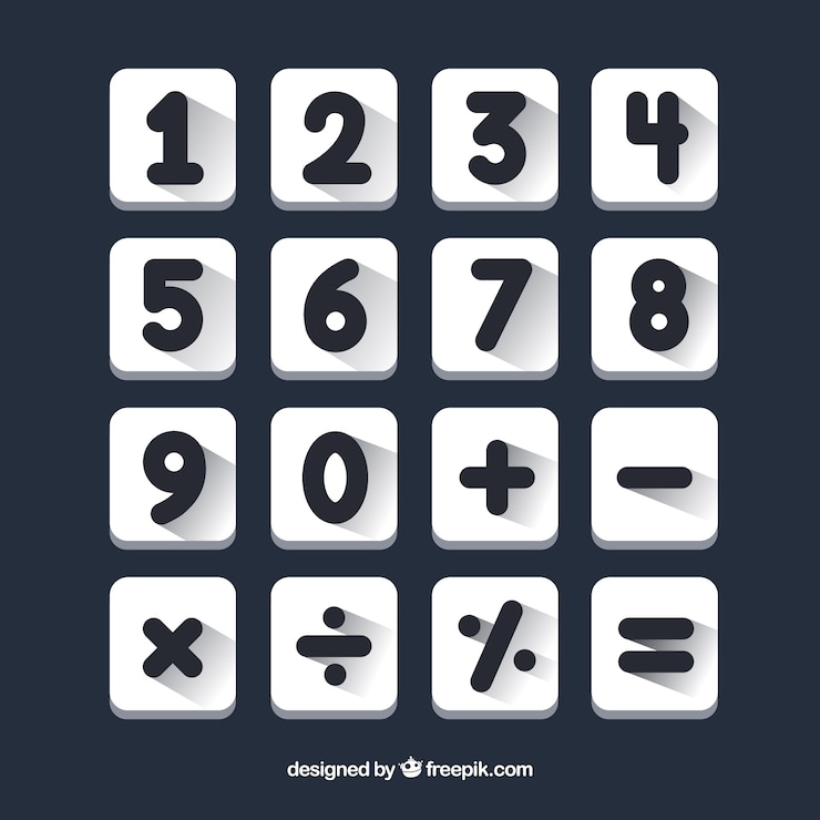 Free Vector colorful number collection with flat design