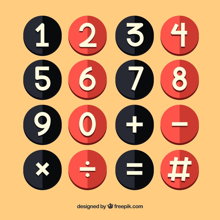 Free Vector colorful number collection with flat design