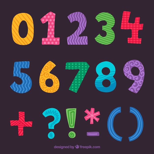 Colorful number collection