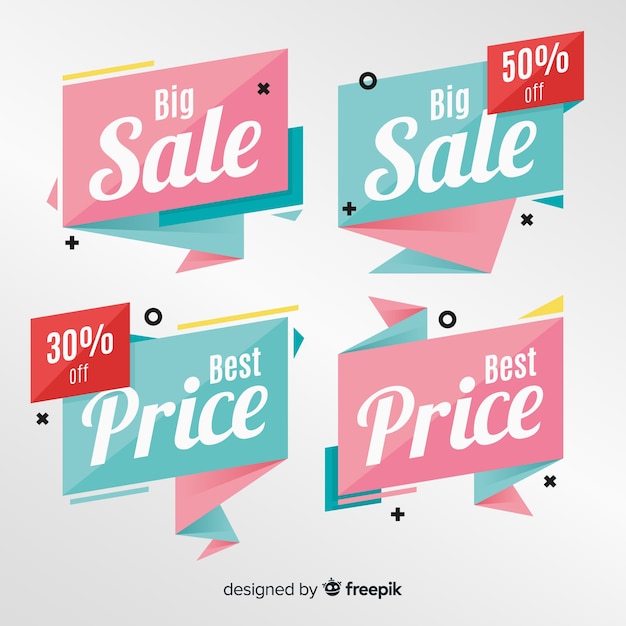 Colorful origami sales banner pack