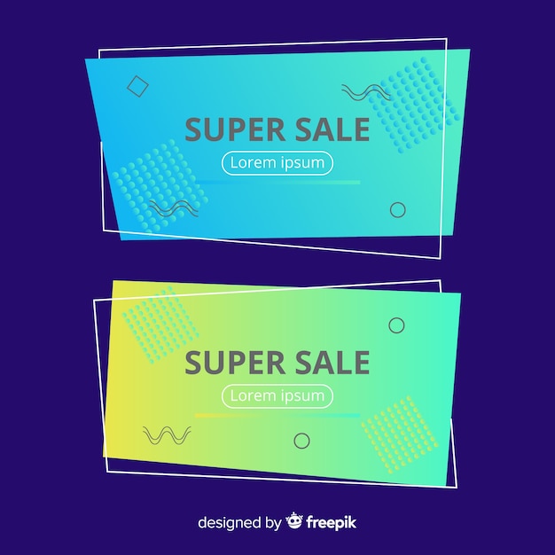 Colorful origami sales banners