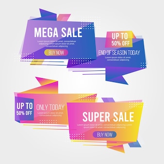 Colorful origami sales banners