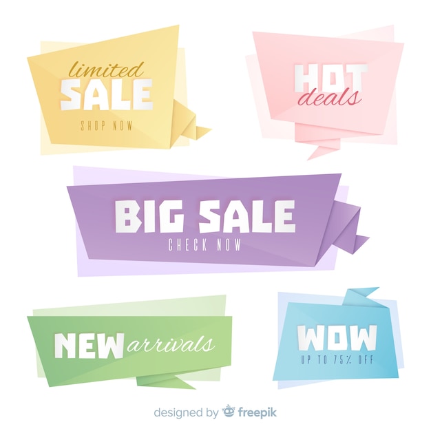 Colorful origami sales banners