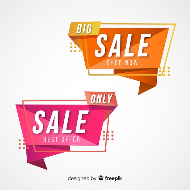 Colorful origami sales banners