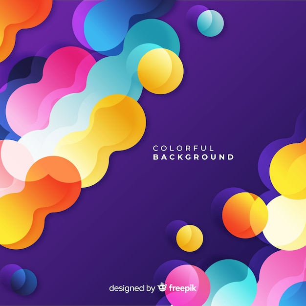 Colorful overloped shapes background