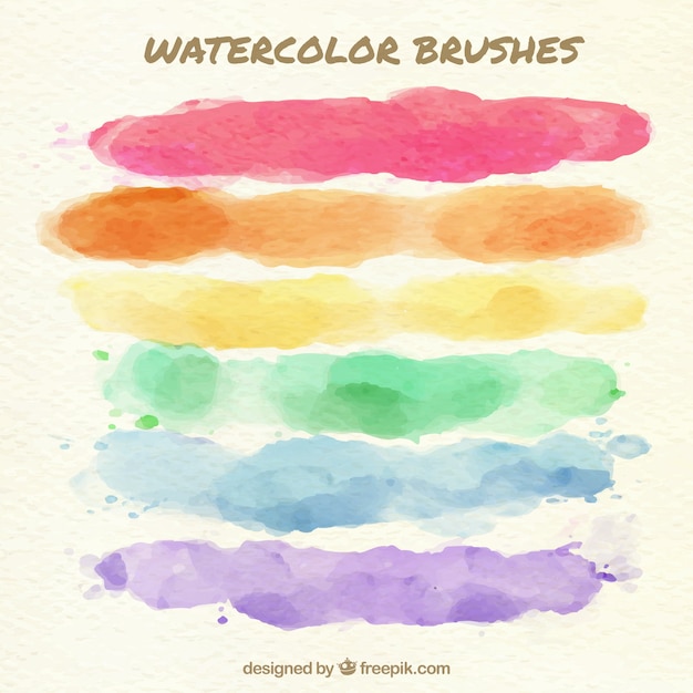 Colorful paint brushes background