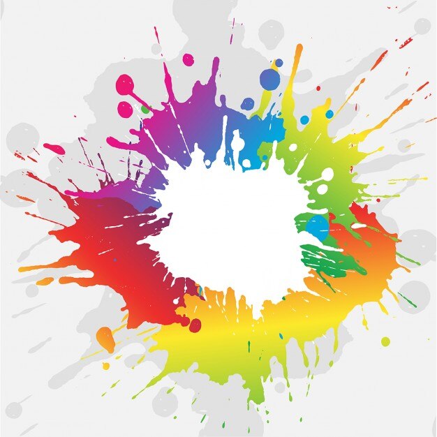 Colorful paint splash background