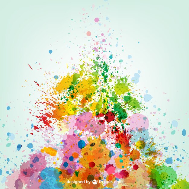 Colorful paint splashes