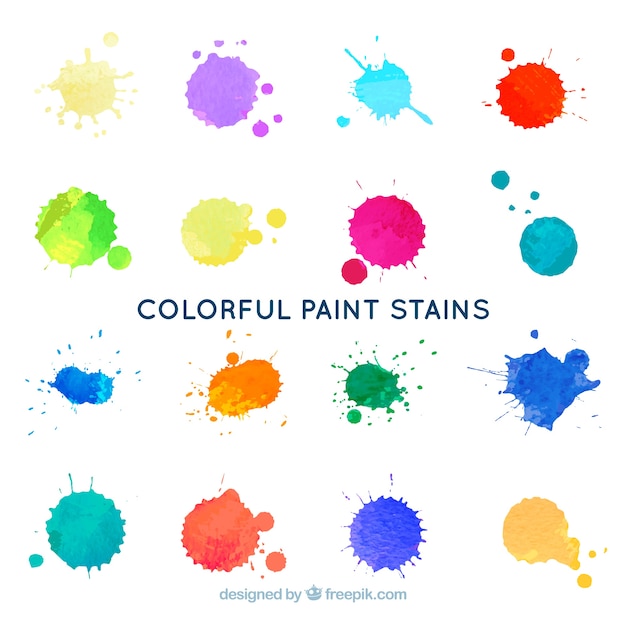 Colorful paint stains