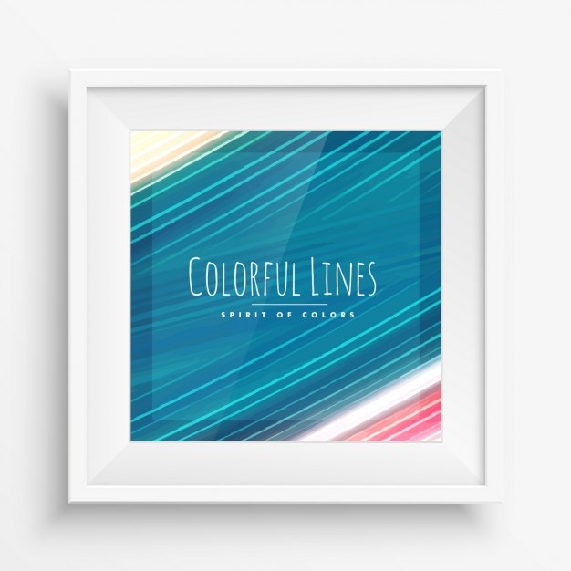 Free Vector colorful paint strokes in realistic frame
