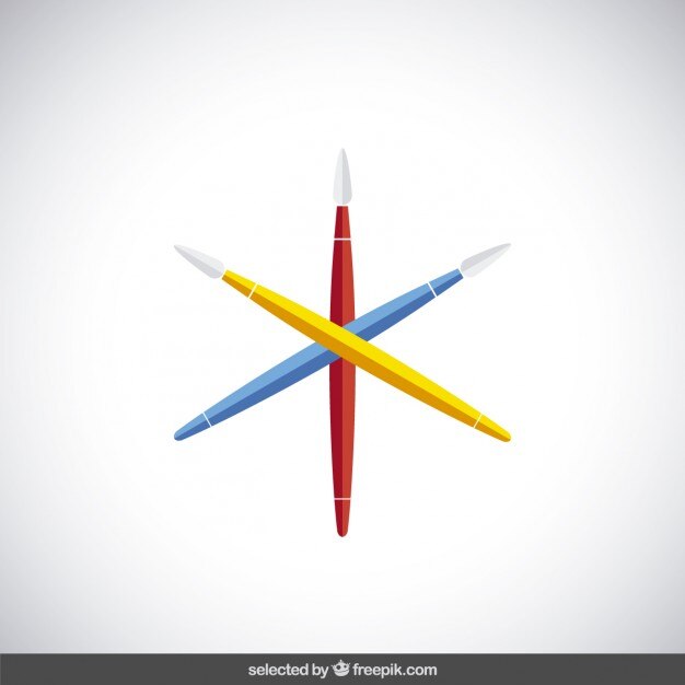 Free Vector colorful paintbrushes
