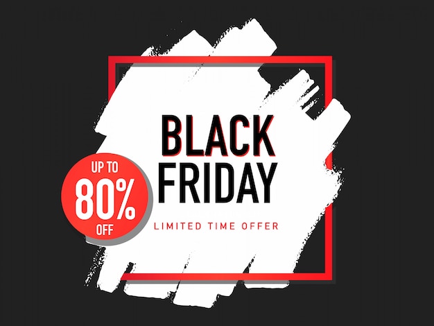 Colorful painted banner for black friday