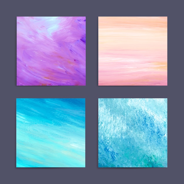 Free vector colorful painting background set