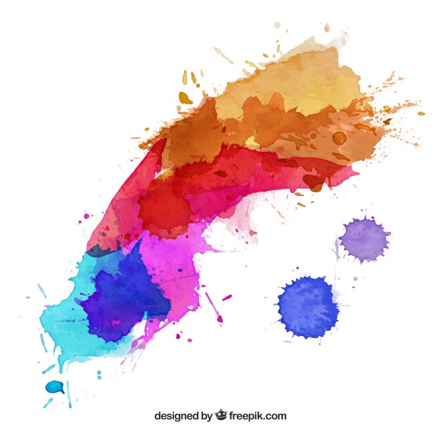 Colorful painting splashes vector