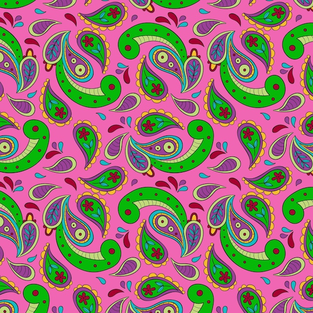 Colorful paisley pattern