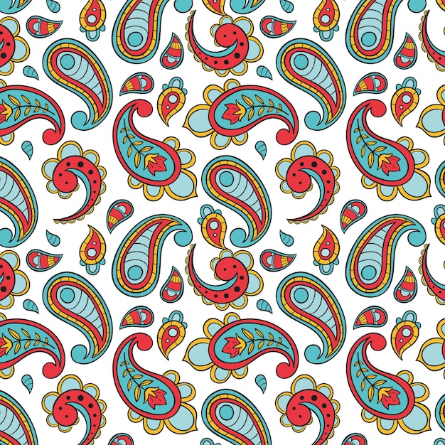 Colorful paisley pattern