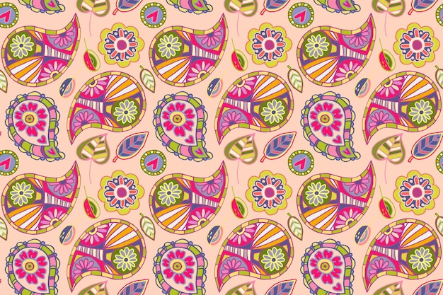 Colorful paisley pattern