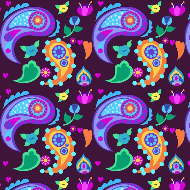 Colorful paisley pattern