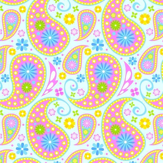 Colorful paisley pattern