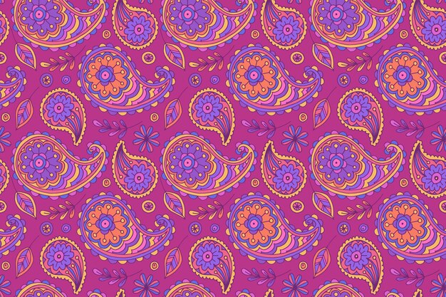 Colorful paisley pattern