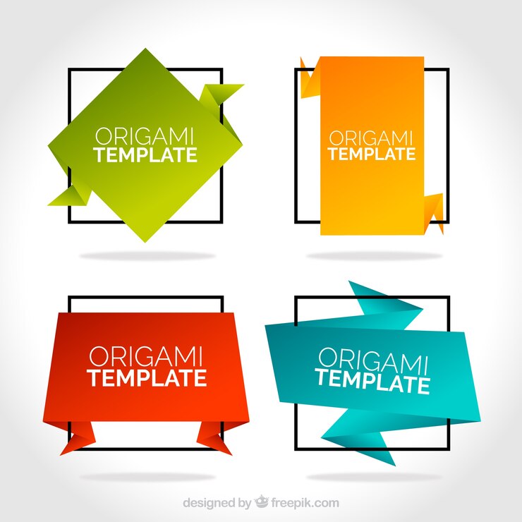 Free Vector colorful paper banners