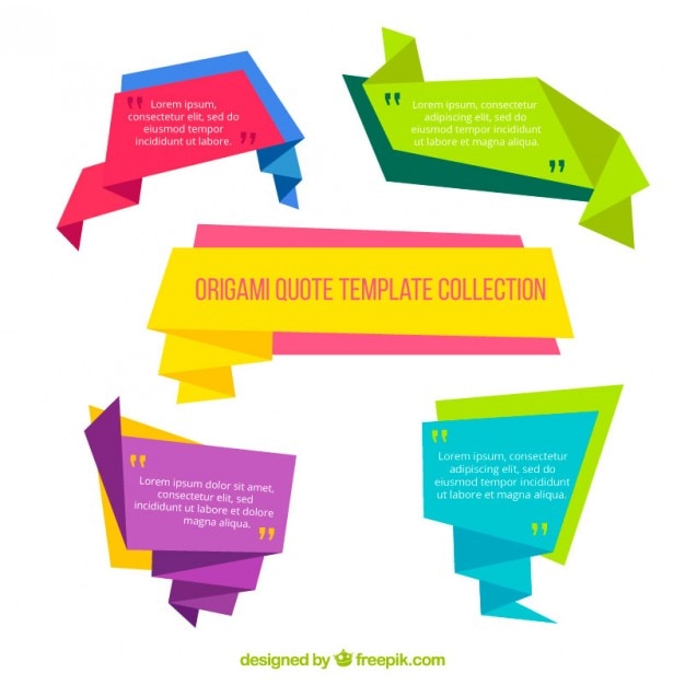Free Vector colorful paper banners