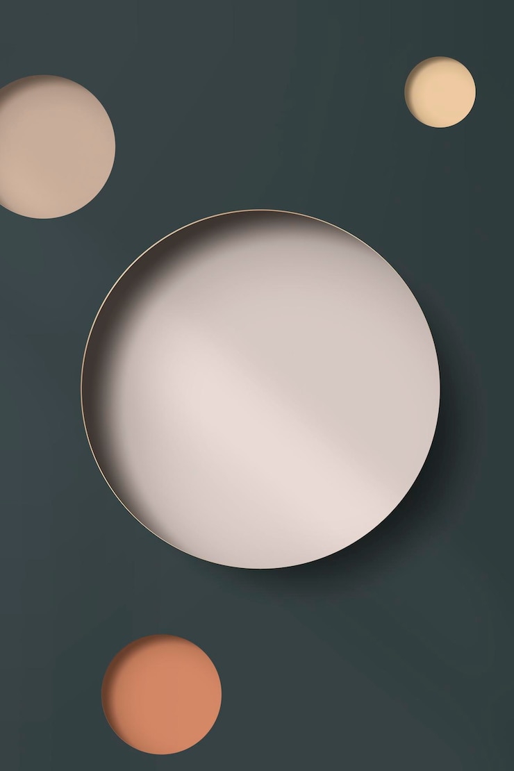 Free Vector colorful paper notched out round with drop shadow background