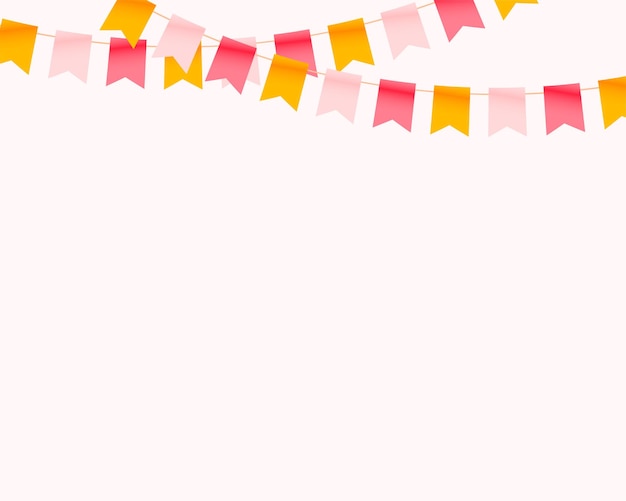 Free vector colorful party flag background celebrate festival with joy