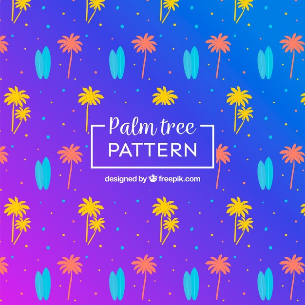 Pattern colorati di palme