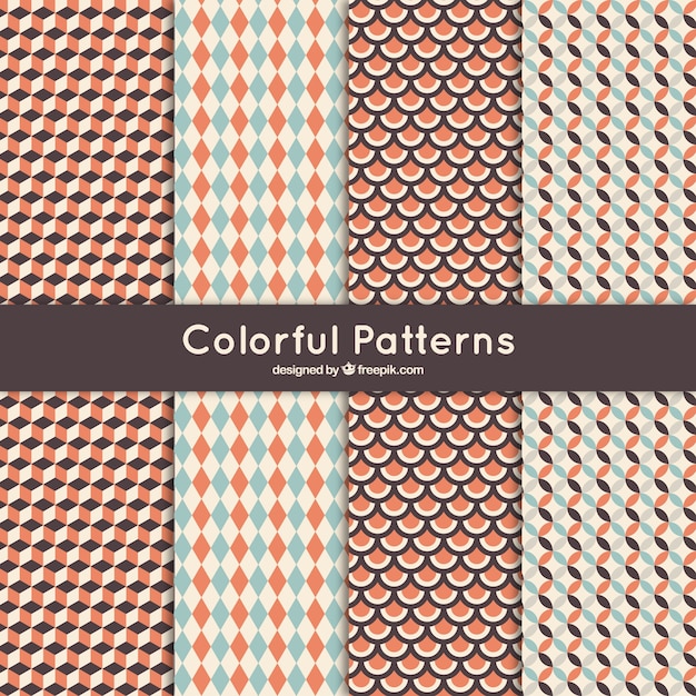 Colorful pattern set