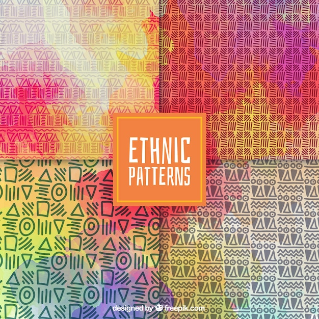 Modello colorato con elementi etnici