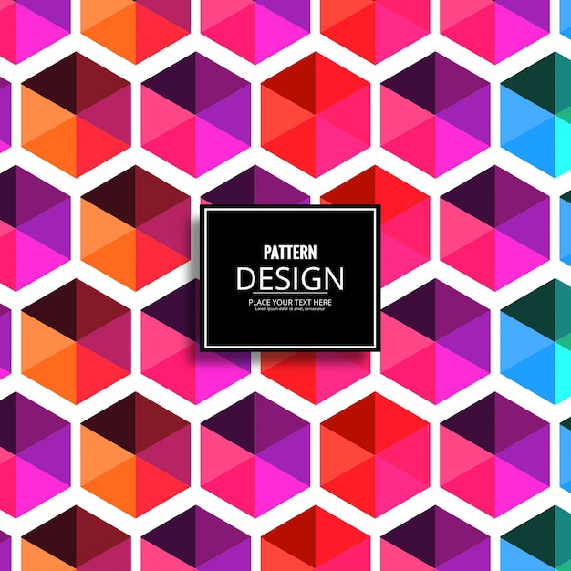 Colorful pattern with hexagonal shapes