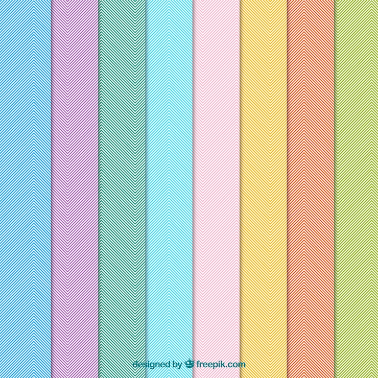 Free Vector colorful patterns with stripes