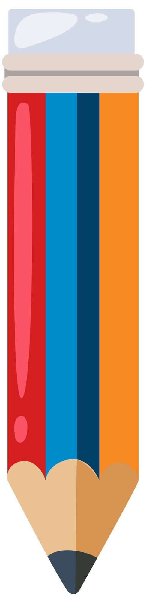 Free Vector colorful pencil icon illustration