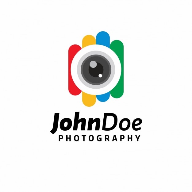 Colorful photography logo template