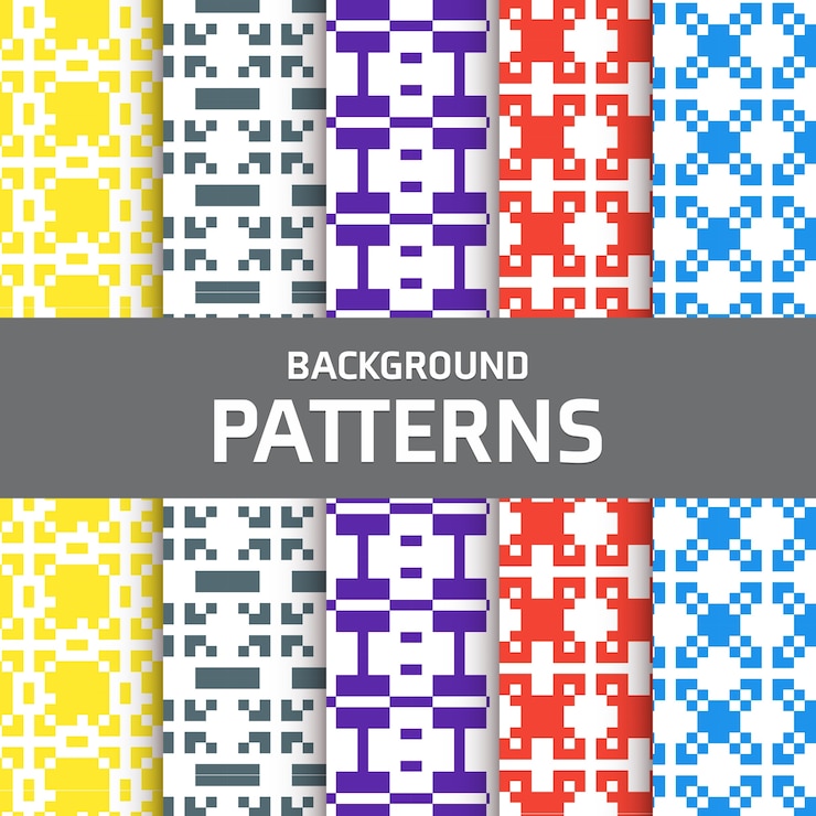 Free Vector colorful pixel patterns