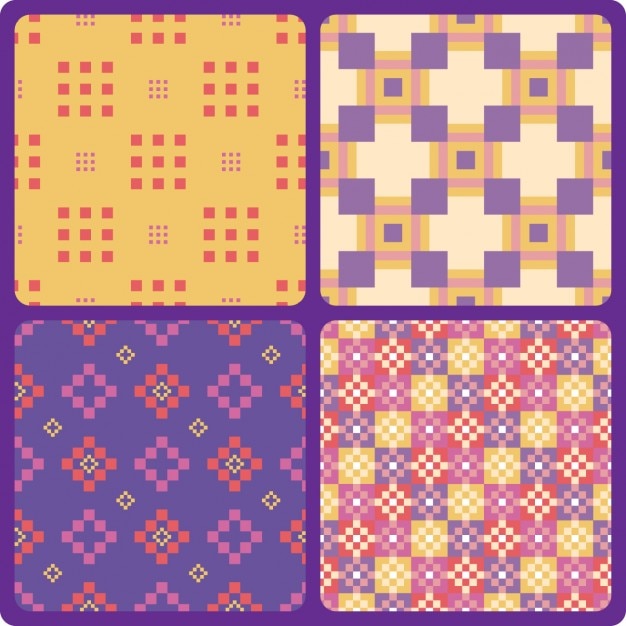 Free Vector colorful pixelated background patterns