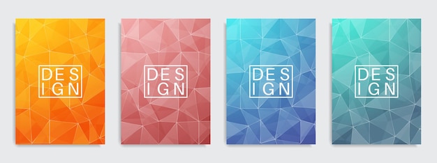 Красочный многоугольный абстрактный фон. низкополигональный градиентный дизайн. шаблон брошюры eps10