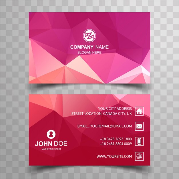Colorful polygonal business card