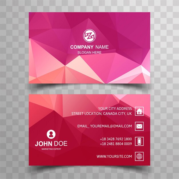 colorful polygonal business card
