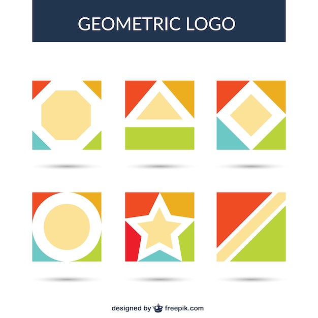 Colorful polygonal logos