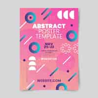 Free vector colorful poster set abstract template