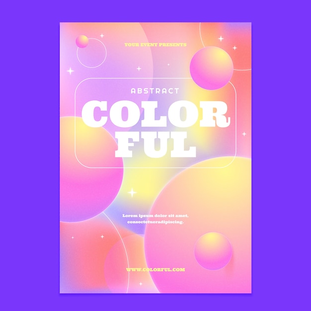 Colorful poster template design