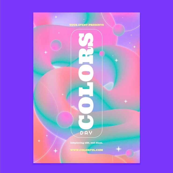 무료 Vector 다채로운 포스터 템플릿 디자인