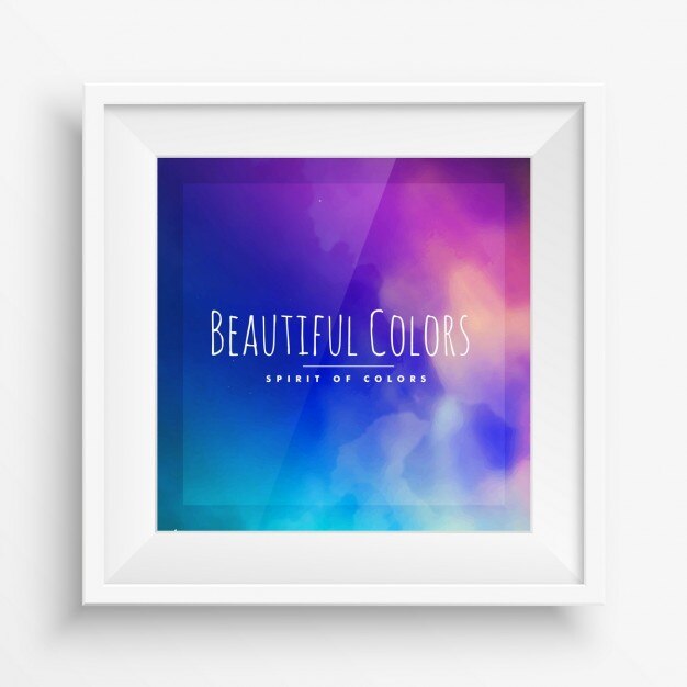 Free Vector colorful poster wall frame