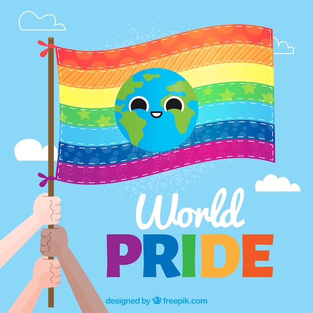 Colorful pride day banner background