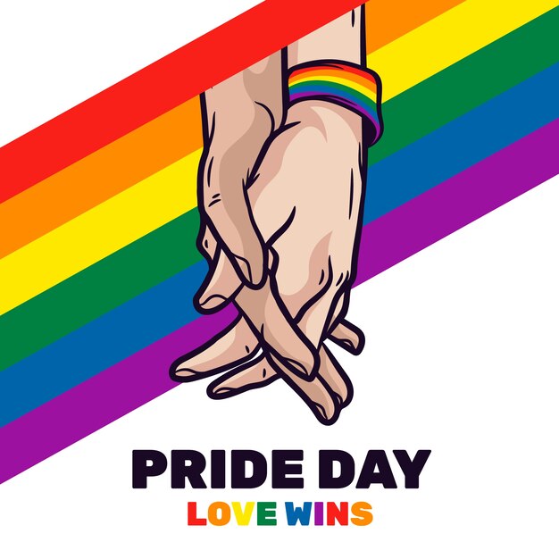 Colorful pride day celebration theme